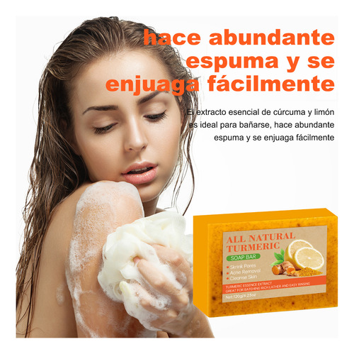 Jabón Turmeric Soap, Ácido Kójico De Cúrcuma Y Limón Hidrata