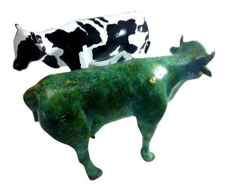 Escultura Adorno Decoracion Vaquita Holstein V3 Xaviart