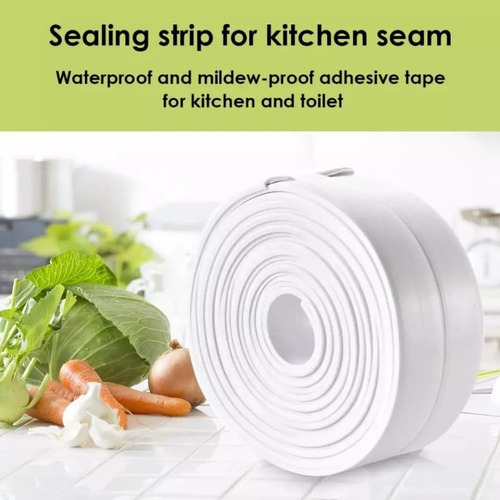 Imagen 2 de 7 de Cinta Impermeable Autoadhesiva Para Bordes, Esquinas Baño