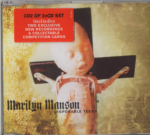 Marilyn Manson Disposable Teens Single Cd 3 Tr Part 2 + Post