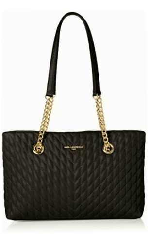 Karl Lagerfeld Paris Karolina Bolso De Cadena, Dorado Color Dorado (blk/gold)