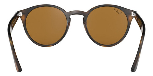 Gafas de sol polarizadas Ray-ban Round Rb2180, tamaño estándar, con montura en forma de tortuga pulida y lentes marrones