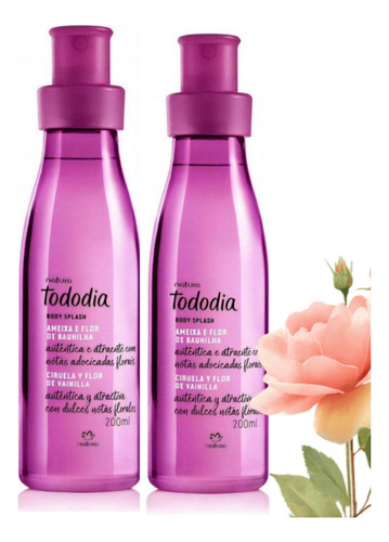 Body Splash Ciruela Y Flor De Vainilla Natura Set Con 2