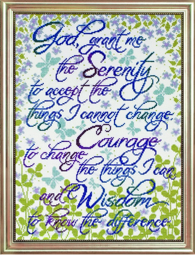 Tobin Serenity Prayer Floral, Kit De Punto De Cruz De 12 X 1