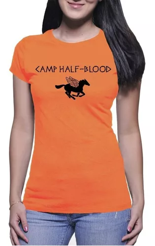 Camiseta infantil Percy Jackson camisa Camp Half Blood Meio Sangue