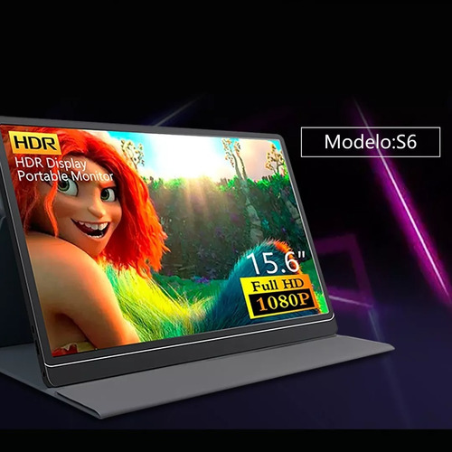 Monitor Portátil 15.6'' Fhd 1080p Lcd Hdr Delgado Compacto