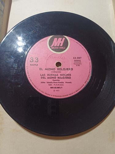 Disco De Vinilo Original Simple El Mono Relojero (Usado)