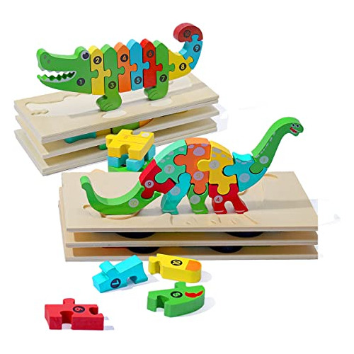 Niños De Madera Puzzles Para Niños Edades 3-5 Años 261xo