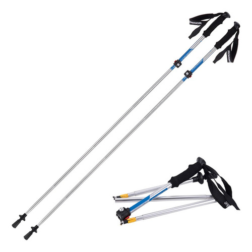 Combo Baston Treking Plegable Senderismo X2 Unidades