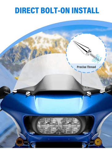 Tornillos Cromados Para Parabrisas Harley Davidson Road Glid