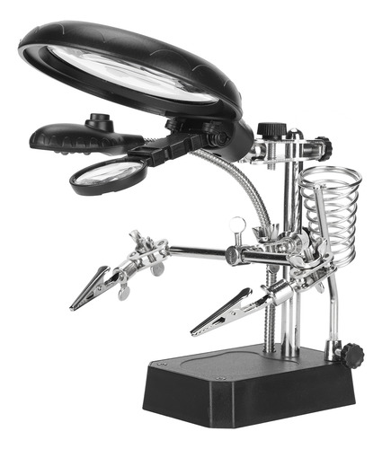 Lupa, Clip Auxiliar, Ajustable, Soporte De Escritorio