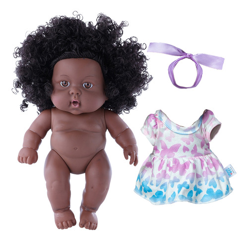 Muñeca De Juguete Realista Para Bebés, 8 Pulgadas, Negras, P