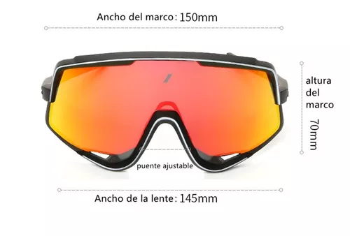 Lentes Gafas Ciclismo Running 100% Hombre Mujer 3 Clips