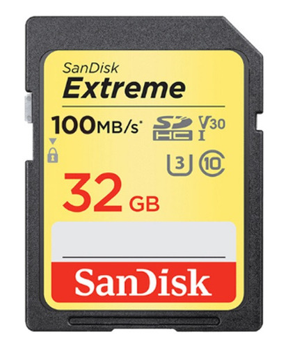 Memoria Sd 32gb Sandisk Clase10 - 100mbs Extreme 4k Video