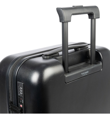 Valija De Cabina Carry On Tucano Ted 40l Rígida Cierre Tsa Negro Lisa