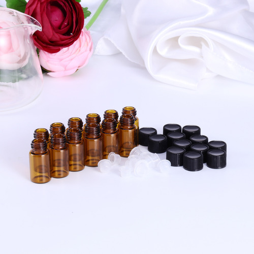12 Minifrascos De 3 Ml Con Reductor De Orificio Y Para