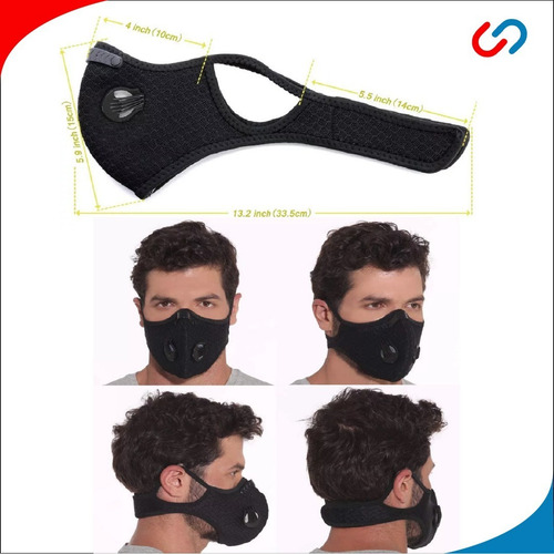 Imagen 5 de 9 de Mascarilla Deportiva + 5 Filtros De Repuesto