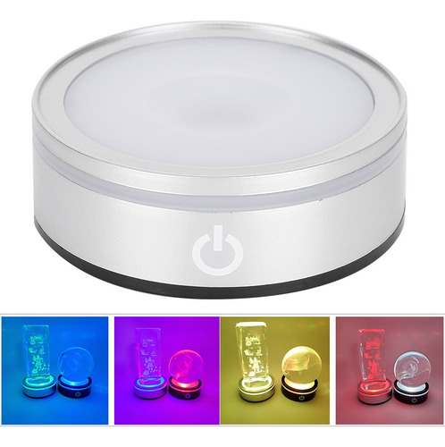 Base De Luz De Cristal Led Iluminación Táctil Esférica De Pl