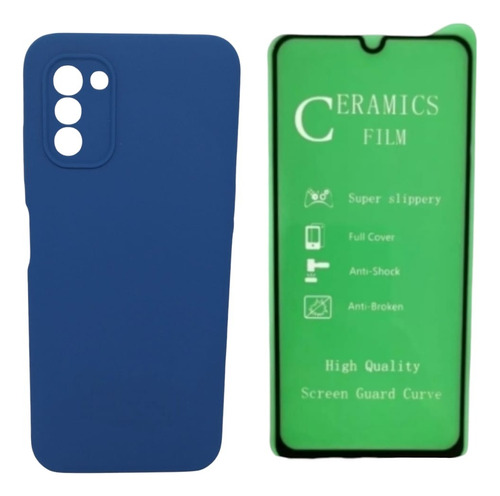 Estuche Silicone Case Para Nokia G21- G11 Y Vidrio Ceramico