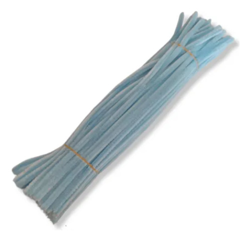 Limpiapipas Artesanías Manualidades Colores X 100 Unidades Celeste Pastel