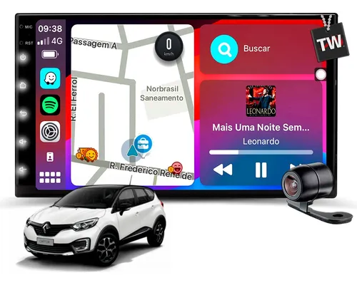 comprar Central Multimídia 32gb Android Gps Espelha Tela Bluetooth