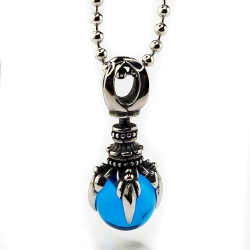 Dije Calavera Garra Azul Acero Inoxidable Hombre Mujer