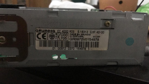 Código Desbloqueio Rádio Original Grundig Ec4000 Rds Senha