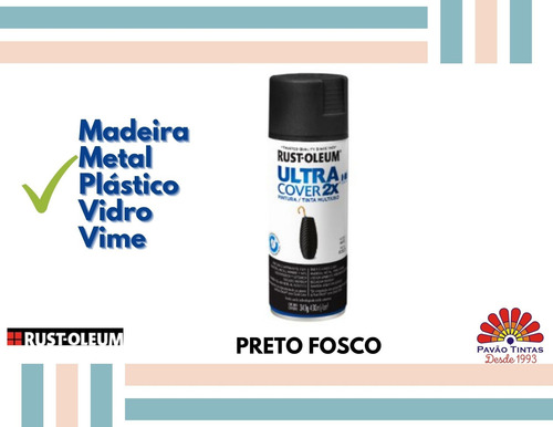 Imagem 2 de 7 de Spray Preto Fosco -plástico, Vidro, Aluminio,madeira E Metal