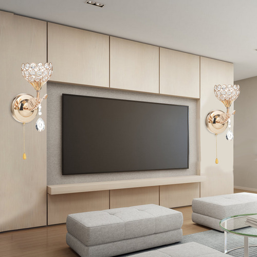 Lámpara De Pared De Cristal Con Enchufe E26 E Interruptor De