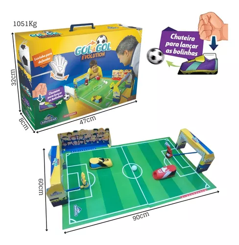 Jogo Futebol De Mesa Divertido Infantil 2 Chuteira E 2 Luva