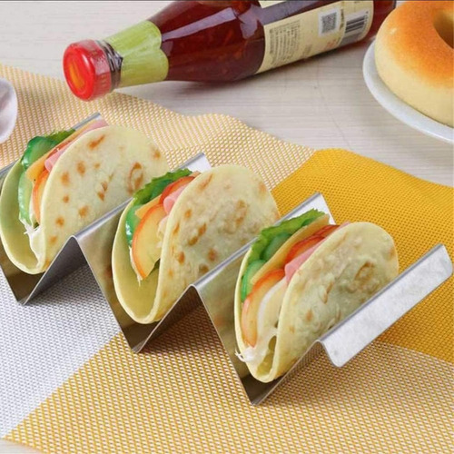 Bandeja Plato Soporte Taco Holders (3 Separaciones) Acero