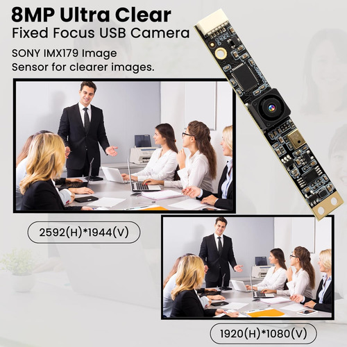 Módulo De Cámara Usb De 8 Mp Con Micrófono Cámara De Pc 4k P