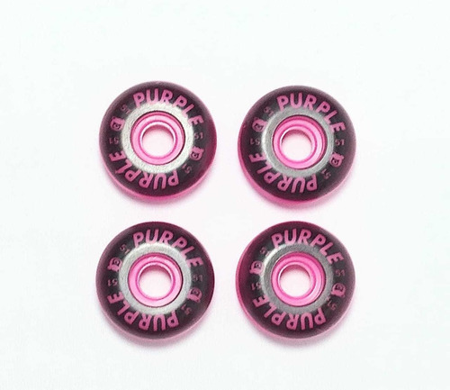 Rodas Skate Kit Purple 51mm Iniciante Resistente Poliuretano Cor Rosa