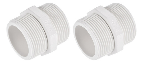 2 Conector Adaptador Tubo De Boquilla Hex Rosca Macho G1-1/2