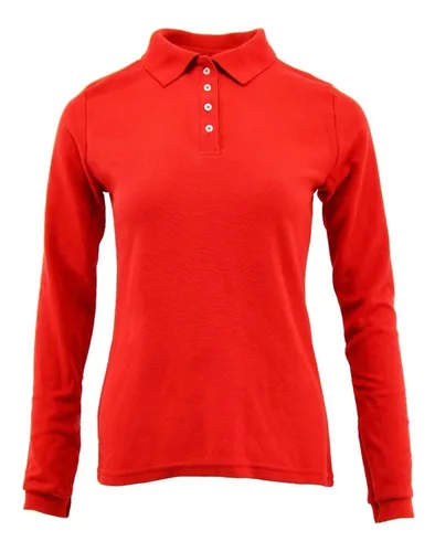 Playera polo roja 2025 mujer