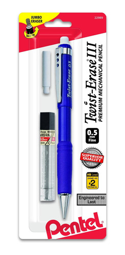 Lápiz Mecánico Pentel Twist-erase Iii Con Recargas De Plomo