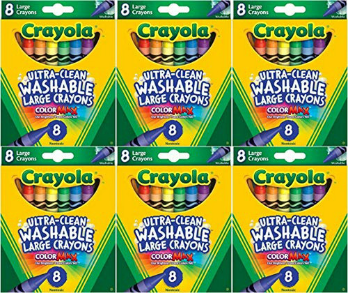 Crayones Lavables Grandes Para Niños, 8 Unidades (paquete De