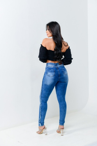 Calça Jeans Clochard Cinto Cintura Laço Feminina Da Moda.