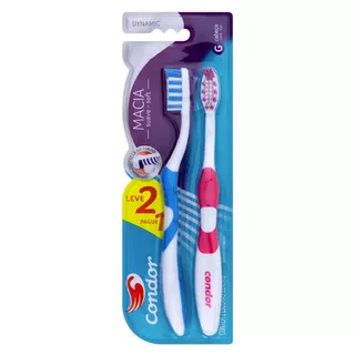 Cepillo de dientes Condor Dynamic medio x 2 unidades