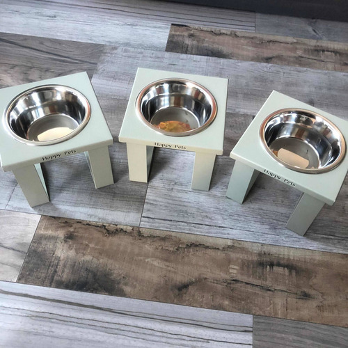Imagen 8 de 8 de Comedero Simple Perros En Altura De Acero Chico Modelo Net