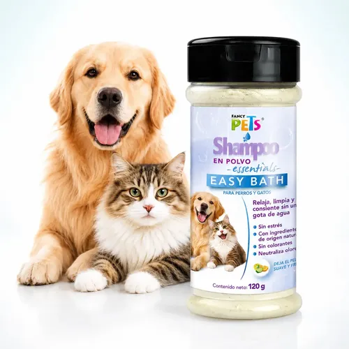 Shampoo en Polvo de Limpieza en Seco para Perros y Gatos