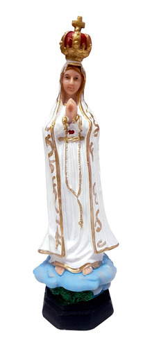 Imagen Virgen De Fátima 22 Cm Pvc Estatuilla Irrompible Goma