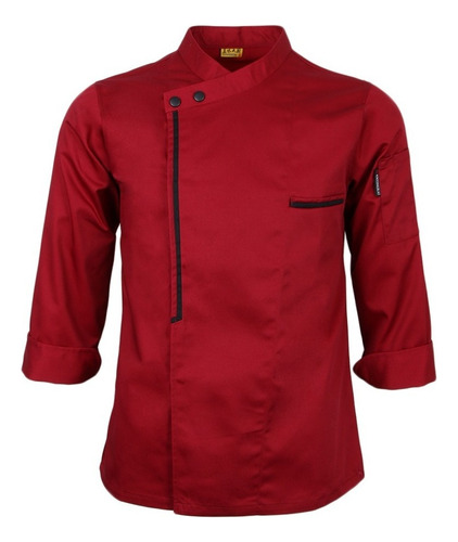 Retro Chef Jacket Coat Uniform Long Sleeve Hotel Kitchen