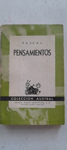 Pensamientos De Pascal - Espasa - Calpe (usado)