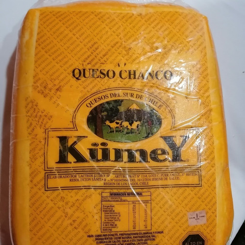 Imagen 1 de 1 de Queso Chanco Kumey Pieza 7,8 Kg 1 Pieza