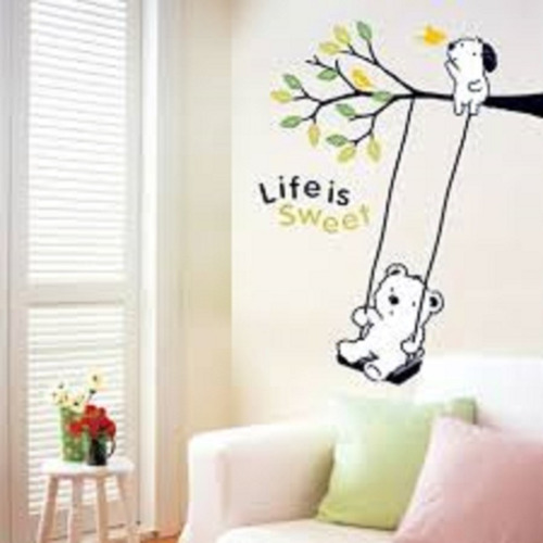 Vinilos Decorativos Oso Hamaca Perro - Niños - Infantil