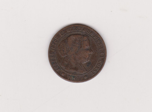 Moneda España 1/2 Centimo Año 1867 Excelente