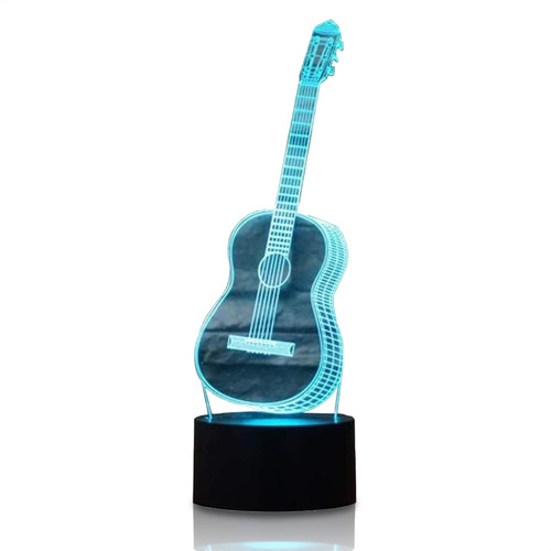 Lampara De Luz Nocturna Con Ilusion 3d Para Guitarra  Lam