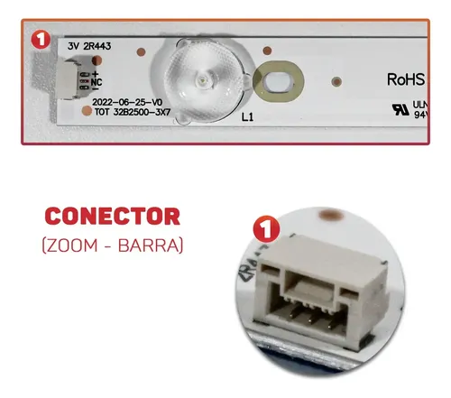 TOSHIBA LED警報器 KIT-LSS-11 Kit Barra De Led Compatível Semp Toshiba Dl3261 Dl3261 Nova