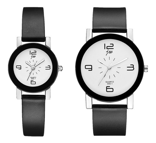 Duo Pareja Relojes Negros Hermosos Regalos 